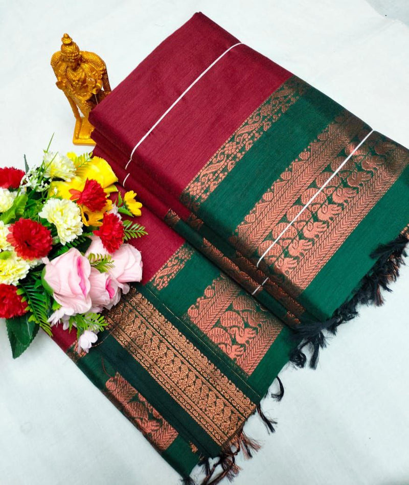 Premium Quality Kalyani cotton saree/Lata Gadwal Paithani