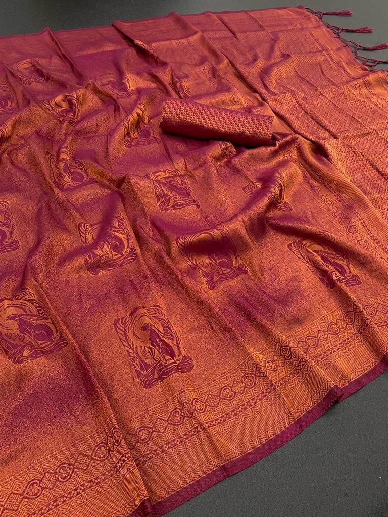 Pretty Colors Kubera Pattu Silk Saree