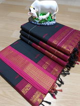 kalyani cotton paithani saree with contrast blouse – Kuala Collection