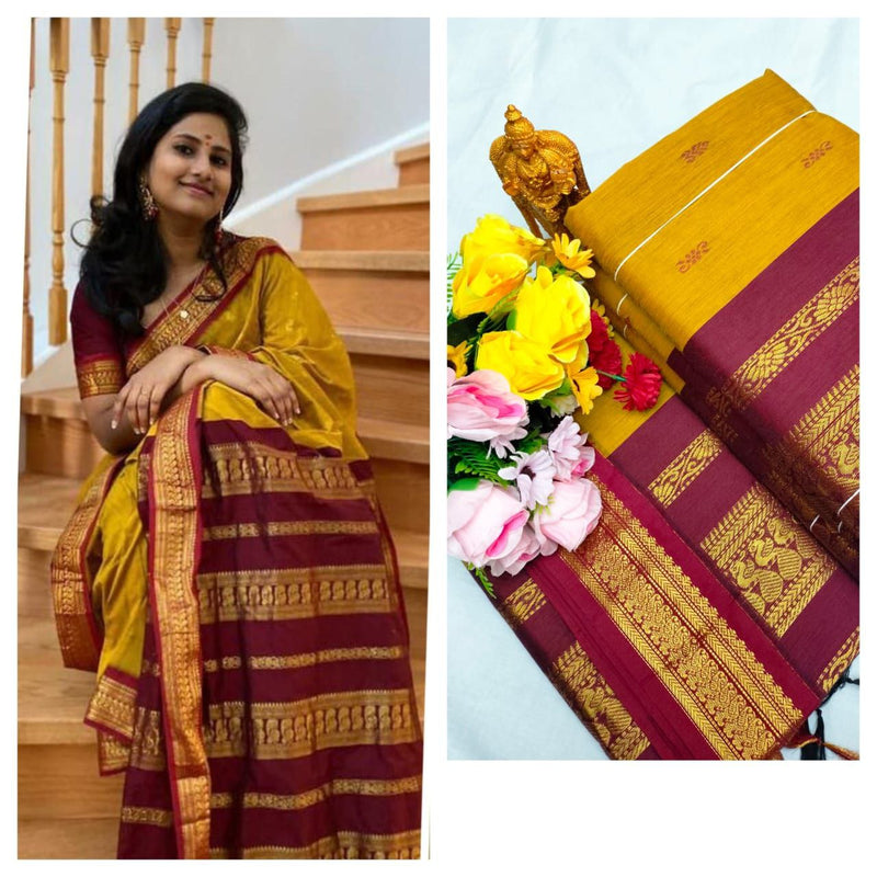 Premium Quality Kalyani cotton saree/Lata Gadwal Paithani