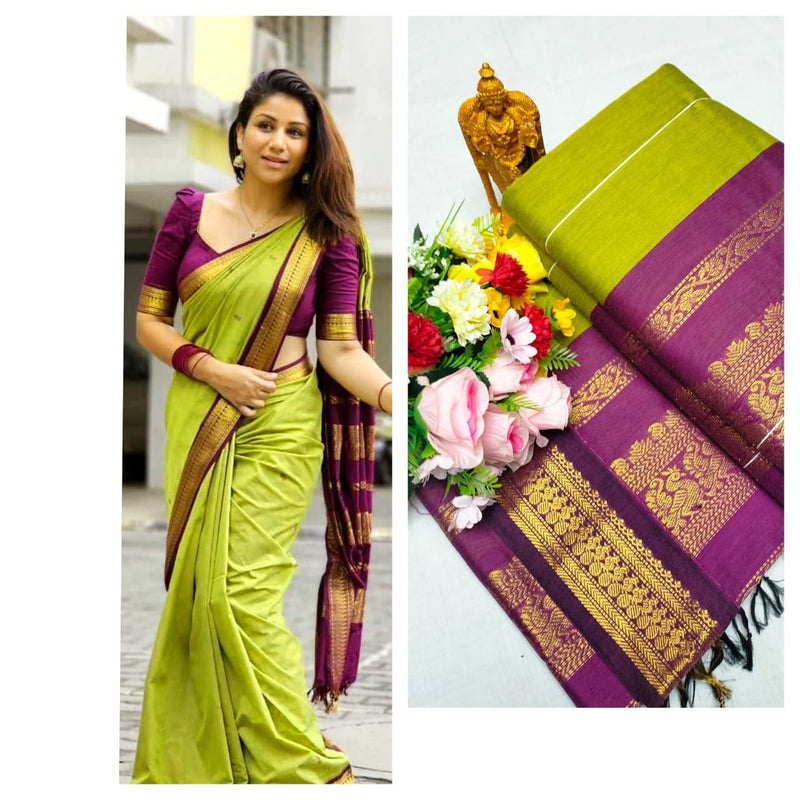 Premium Quality Kalyani cotton saree/Lata Gadwal Paithani