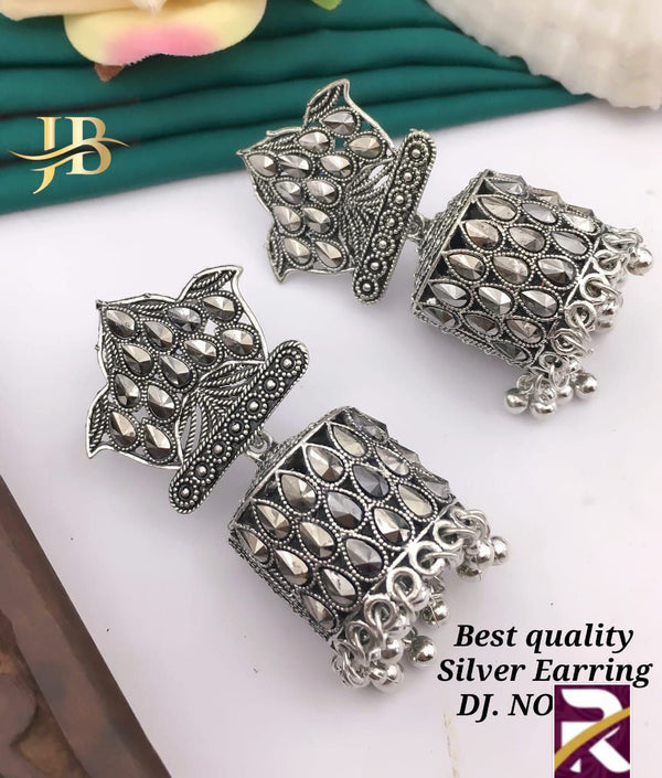 Fancy Designer Silver Oxidized Earrings
