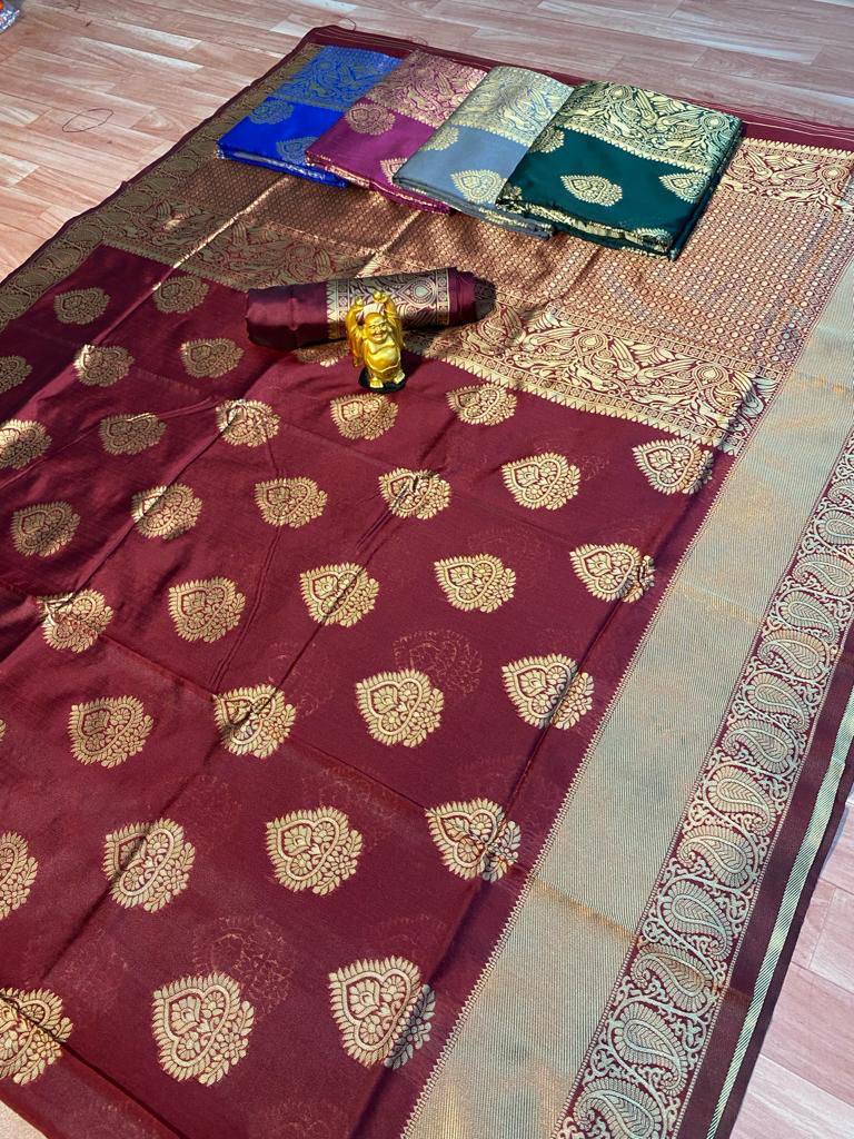 Soft lichi silk cloth Saree