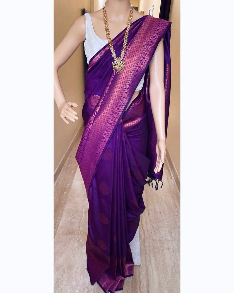 Soft lichi silk cloth saree