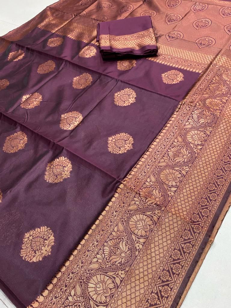 Soft lichi silk cloth saree