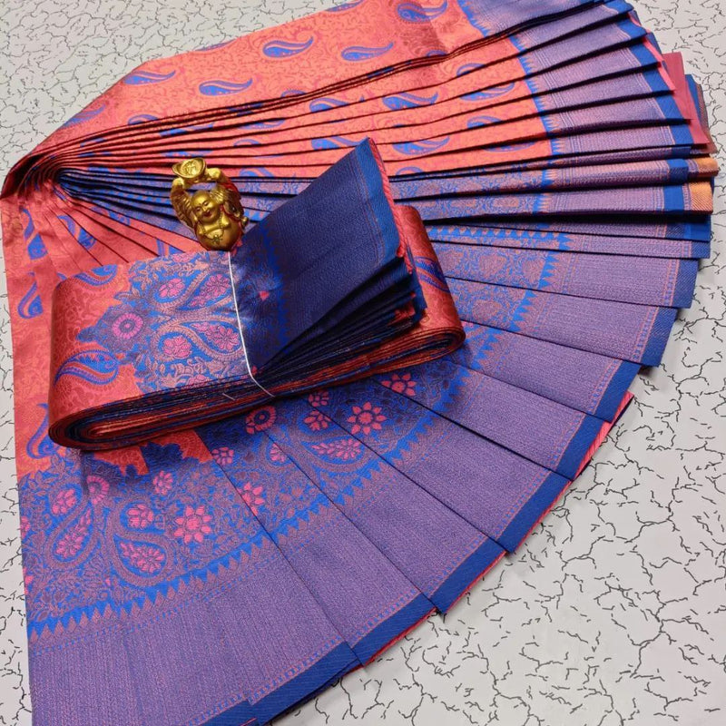 Most Stunning Triple Weaving Zari Tissue Saree