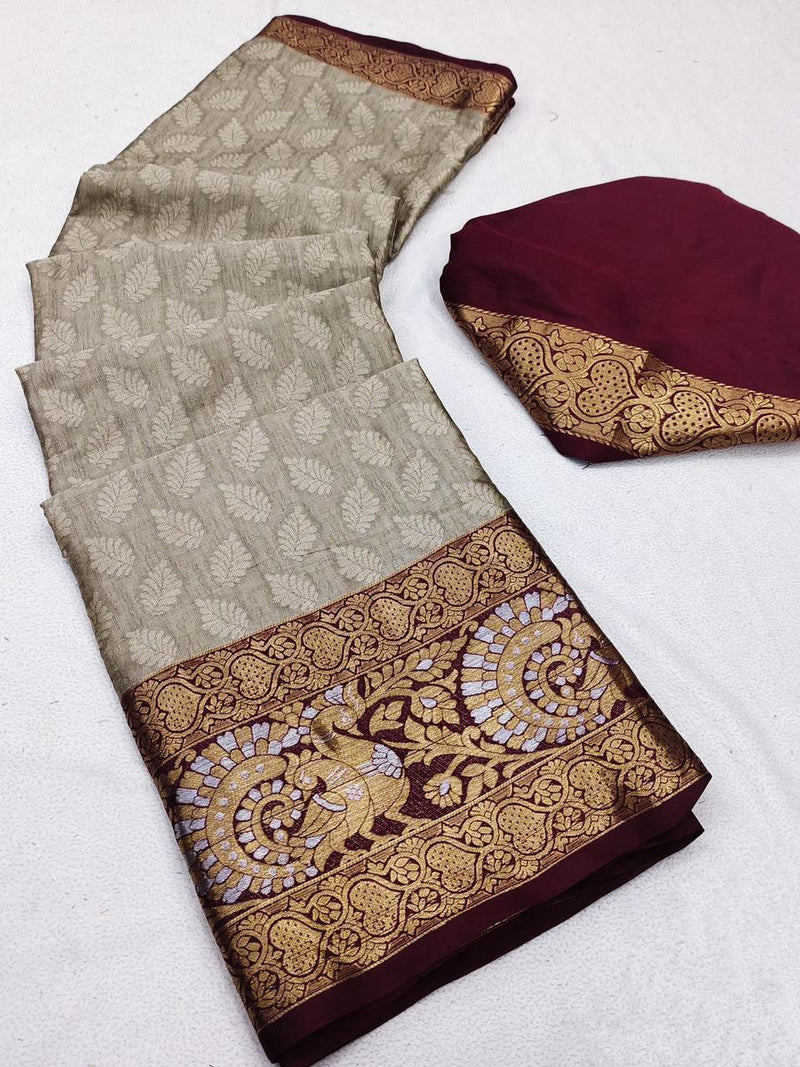 Mesmerizing Rich Cotton Jacquard Silk Saree