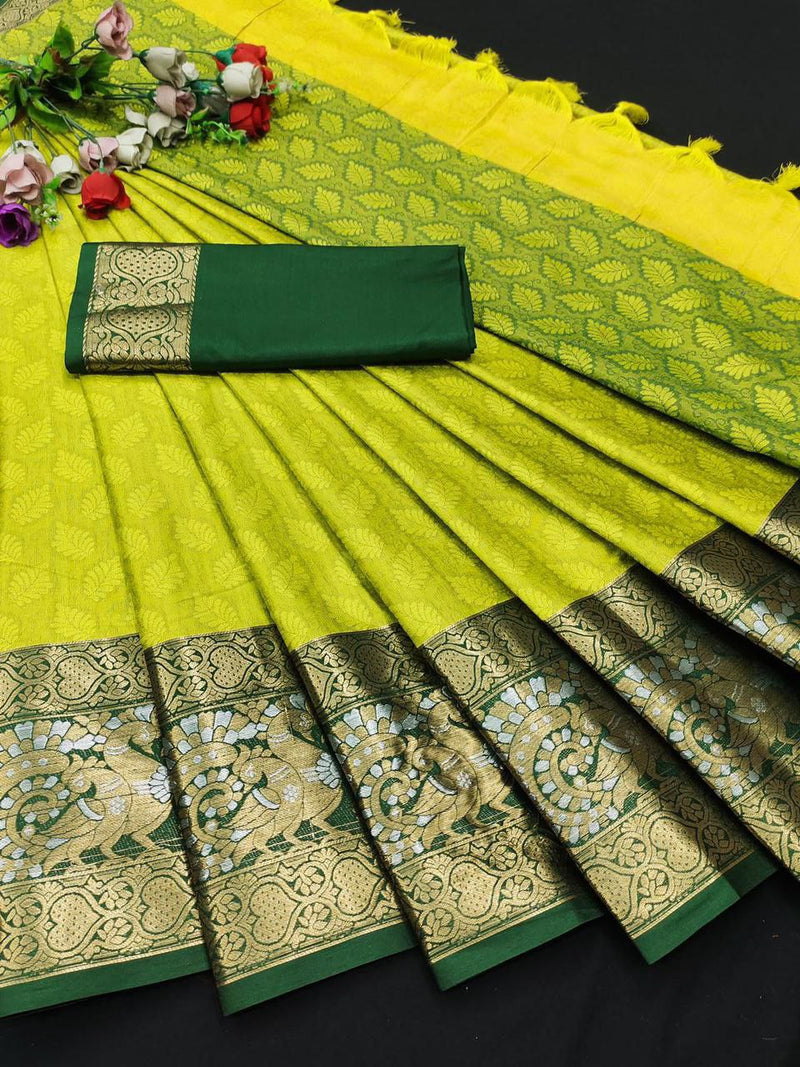 Mesmerizing Rich Cotton Jacquard Silk Saree