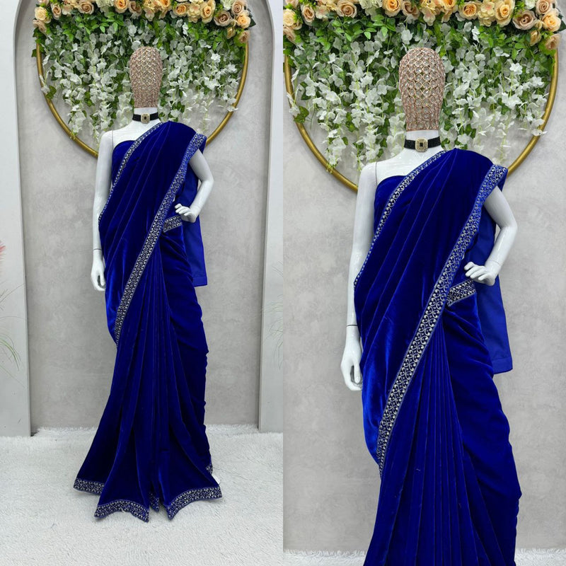 9000 Velvet Thread with Sequence Ready to wear Saree