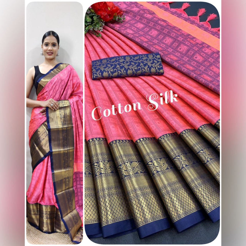 mercerised cotton silk And Self Viweing  Saree