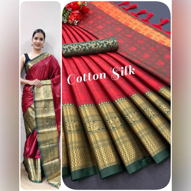 mercerised cotton silk And Self Viweing  Saree