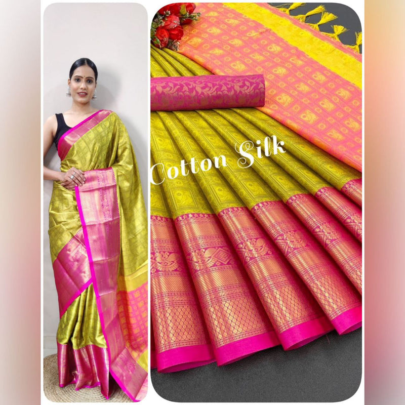 mercerised cotton silk And Self Viweing  Saree