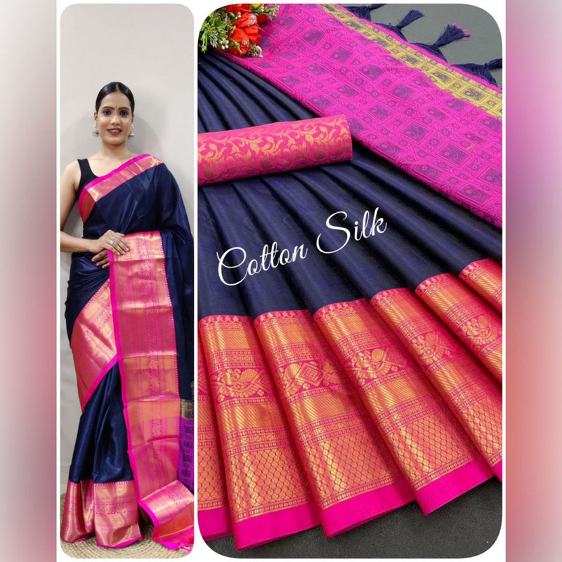 mercerised cotton silk And Self Viweing  Saree