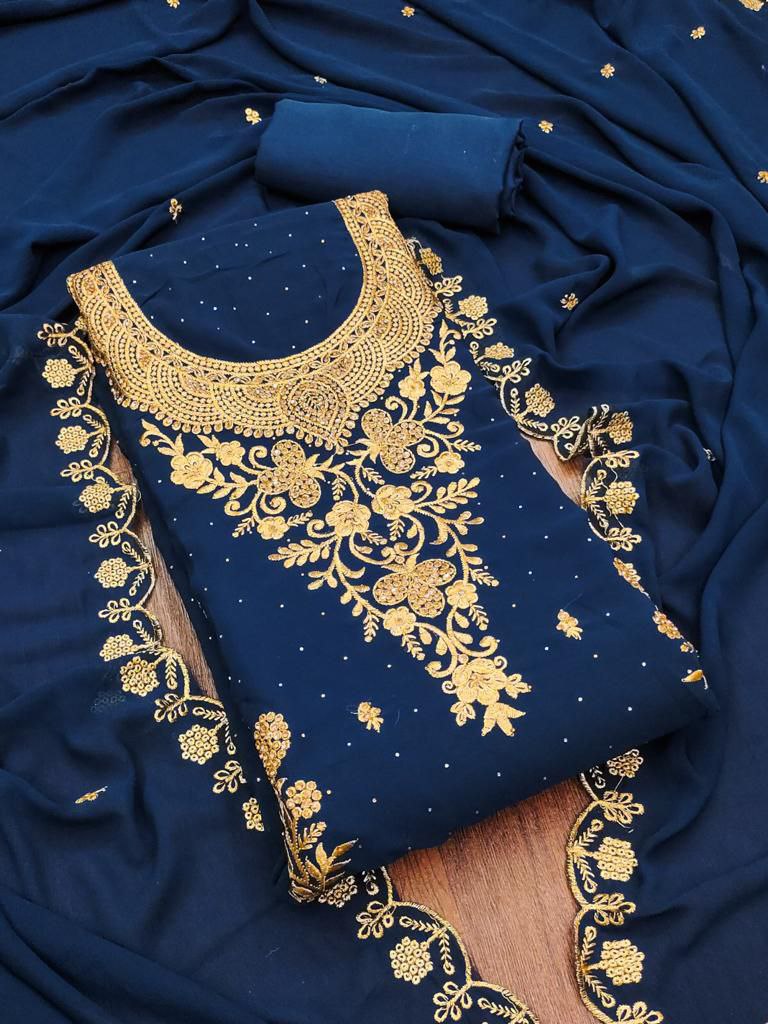 Georgette with Embroidery work Punjabi suit