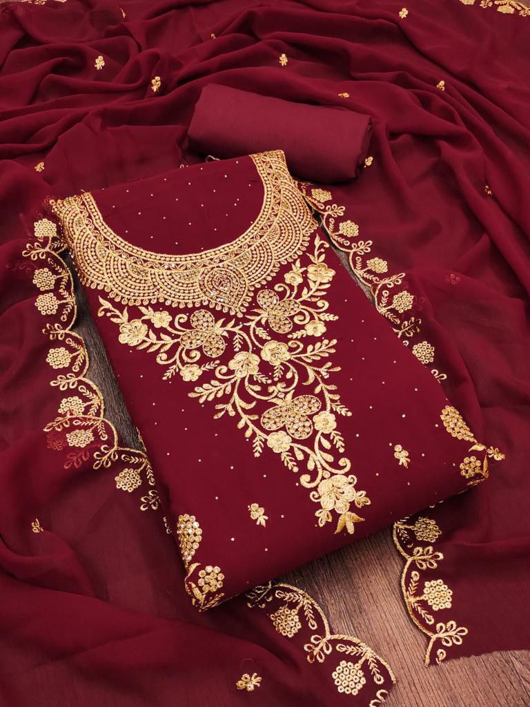 Georgette with Embroidery work Punjabi suit