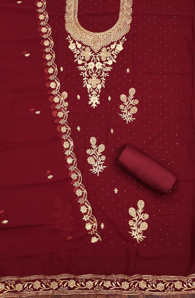 Georgette with Embroidery work Punjabi suit