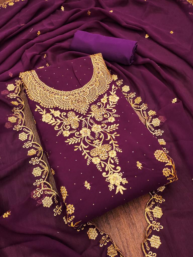 Georgette with Embroidery work Punjabi suit