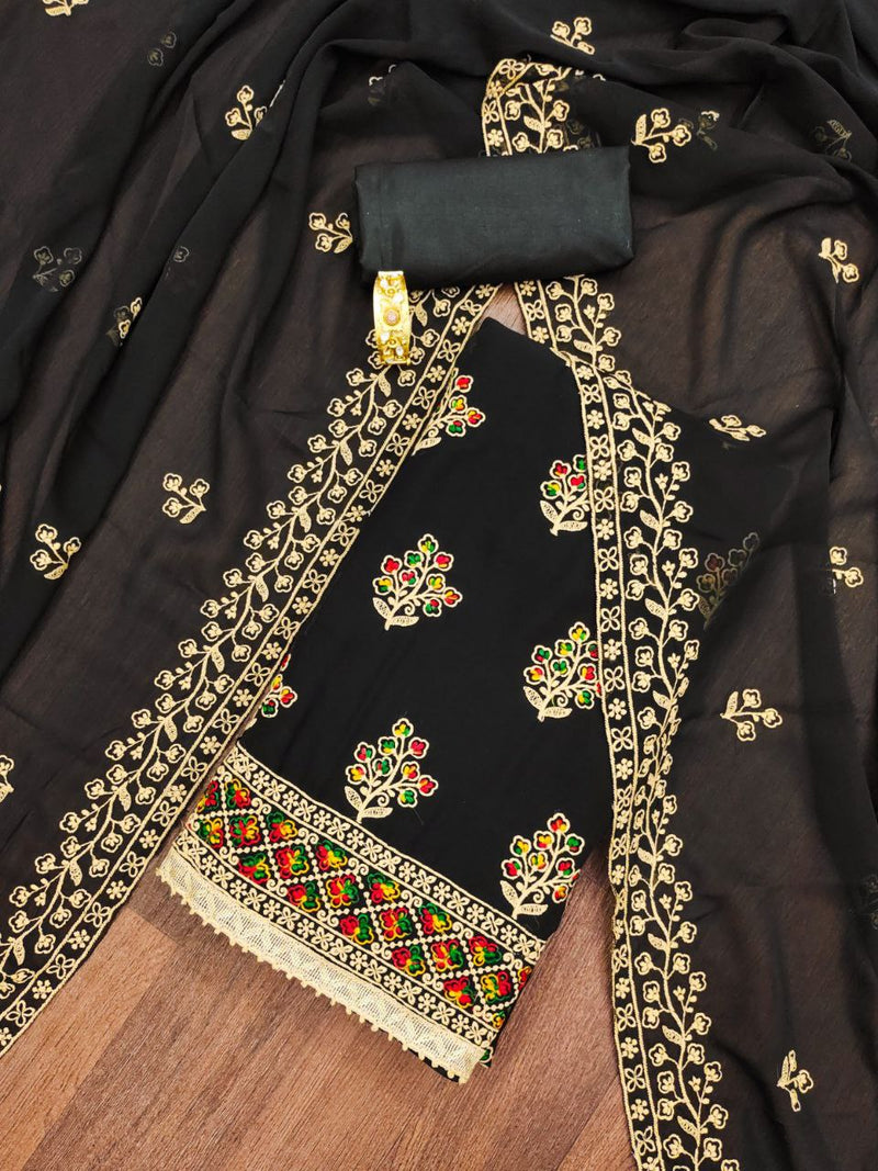 Georgette with embroidery work Punjabi suit