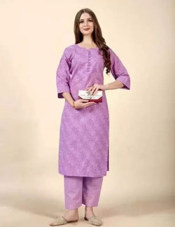 Cotton Kurta and Pant Set