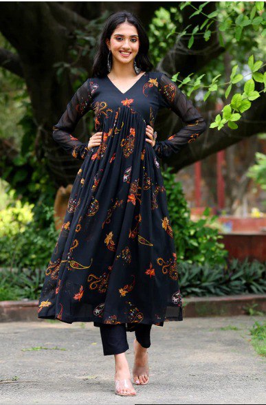 Alia Cut Kurti with pant in Plus Size Collection