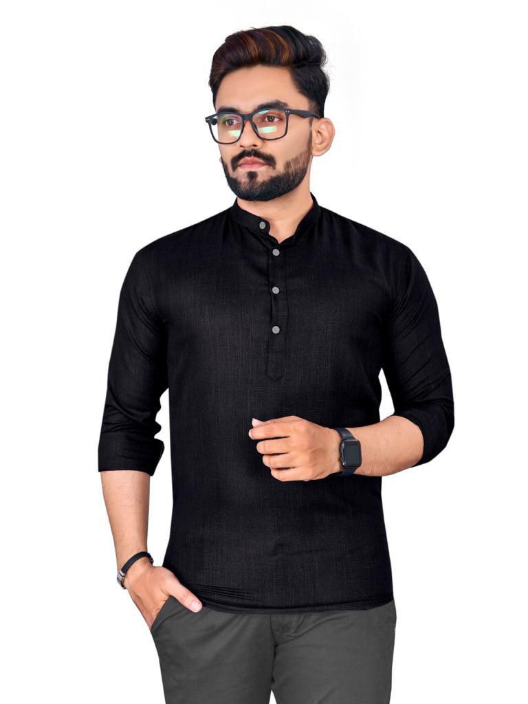 Mens Wear Cotton Slub Short kurta