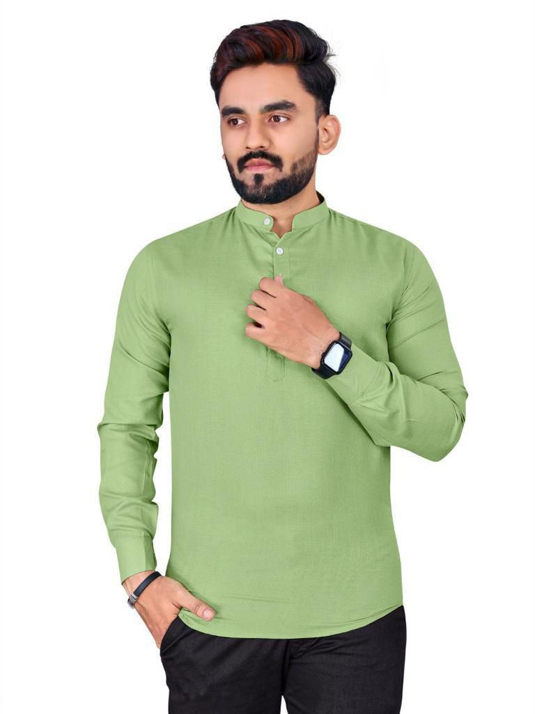 Mens Wear Cotton Slub Short kurta