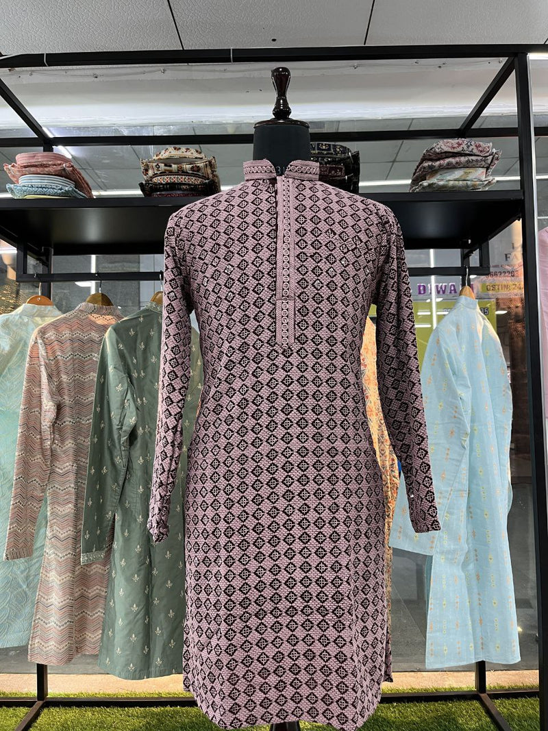 LUCKHNOWI WORK KURTA PYJAMA