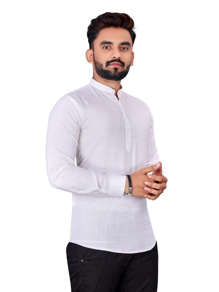 Mens Wear Cotton Slub Short kurta