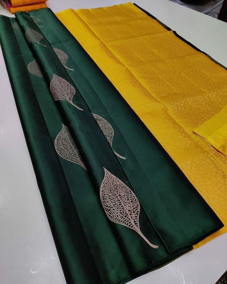 BEAUTIFUL RICH PALLU & JACQUARD WORK SOFT LICHI SILK SAREE COLLECTION BY KUALA COLLECTION