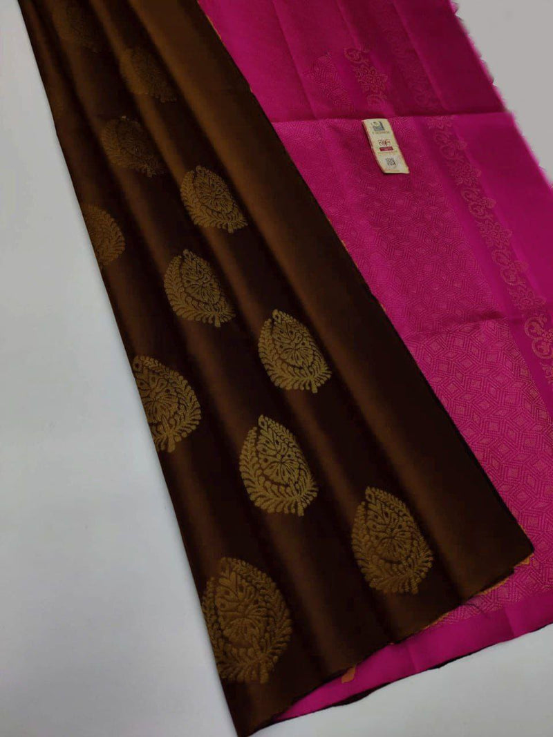 BEAUTIFUL RICH PALLU & JACQUARD WORK SOFT LICHI SILK SAREE COLLECTION BY KUALA COLLECTION