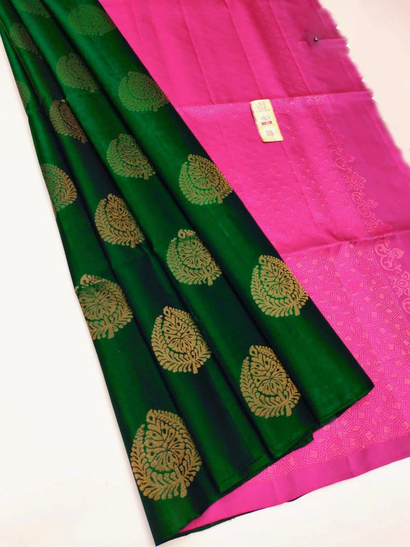 BEAUTIFUL RICH PALLU & JACQUARD WORK SOFT LICHI SILK SAREE COLLECTION BY KUALA COLLECTION