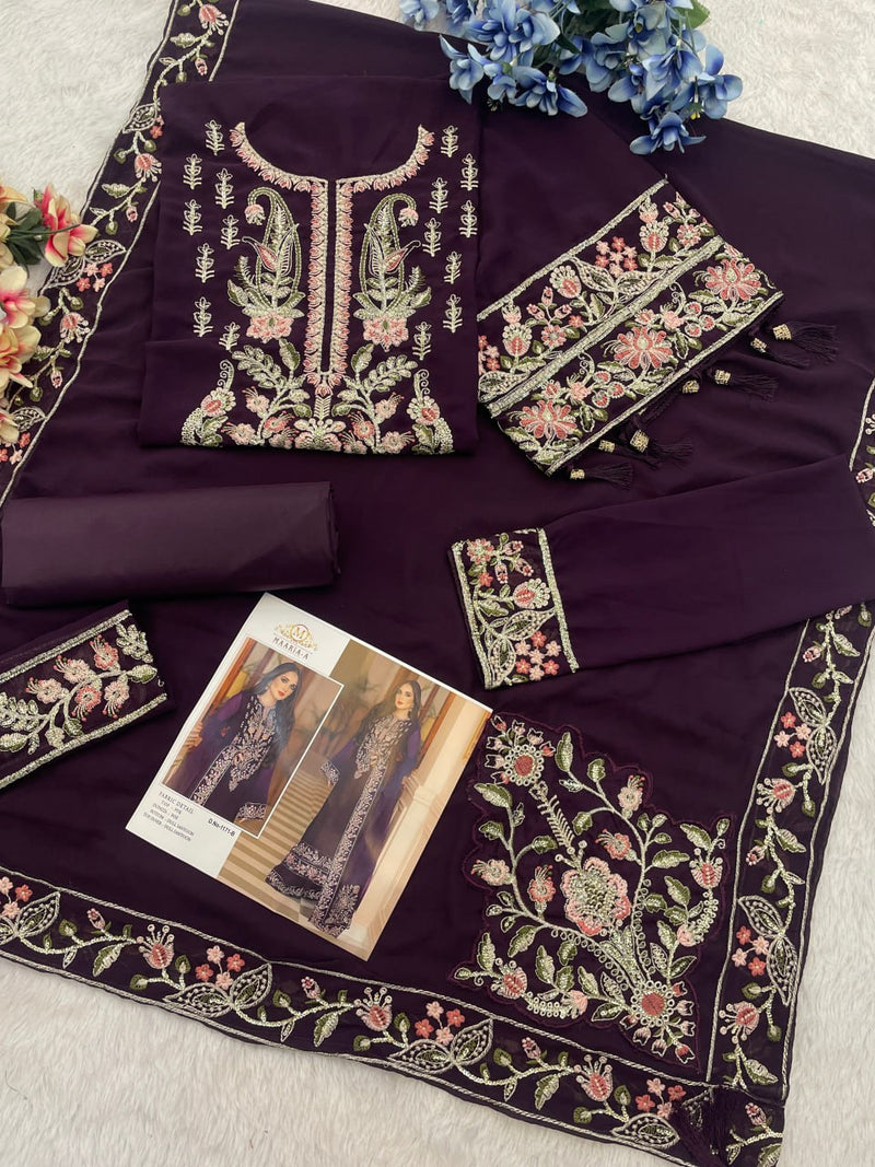 Party Wear Sequin Embroidered Georgette Suit Set