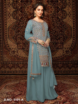 Designer Chinon Silk Suit Set with Dupatta