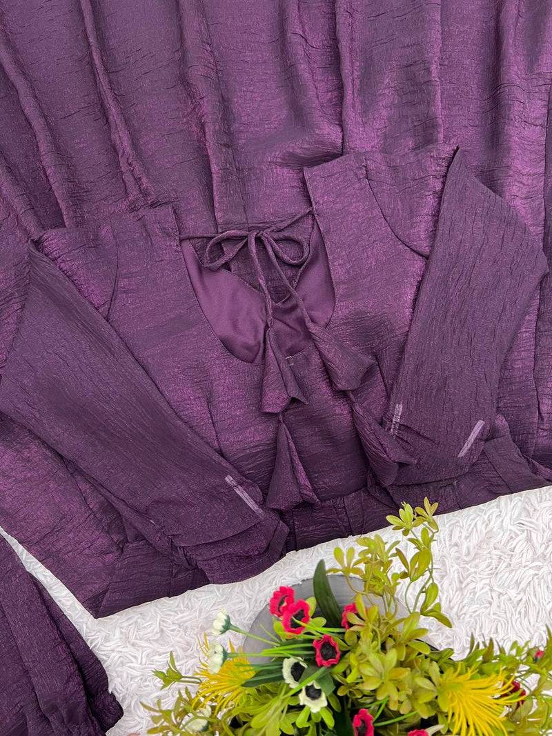 Exclusive Heavy Designer Gown in Fandy Silk with Embroidered Dupatta