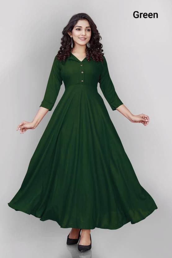 CASUAL WEAR PLUS SIZE PLAIN ANARKALI GOWN COLLECTION