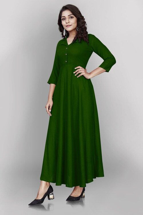 CASUAL WEAR PLUS SIZE PLAIN ANARKALI GOWN COLLECTION