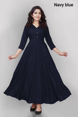 CASUAL WEAR PLUS SIZE PLAIN ANARKALI GOWN COLLECTION