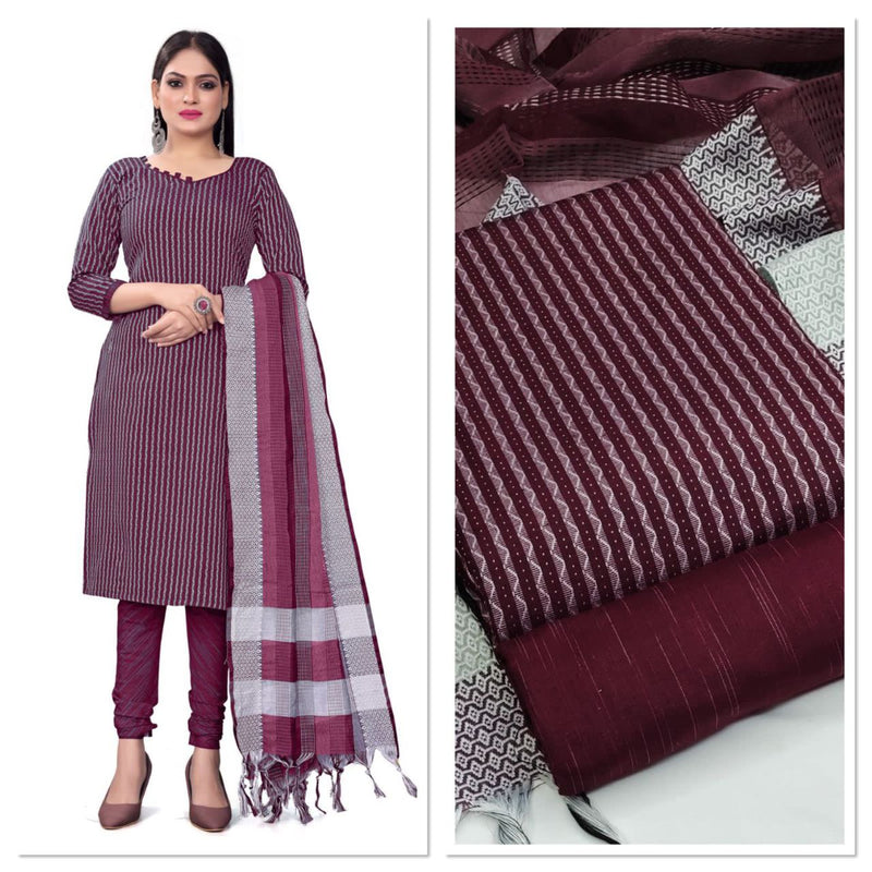 CASUAL WEAR JACQUARD COTTON SUIT SET