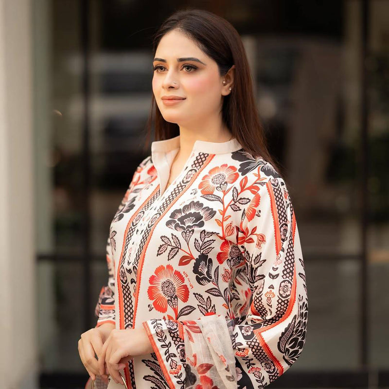 New Designer Crepe Top & Palazzo Set with Digital Print Dupatta