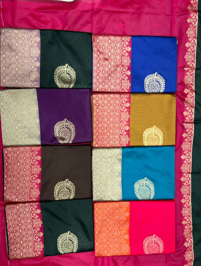 BEAUTIFUL RICH PALLU & JACQUARD WORK SOFT LICHI SILK SAREE COLLECTION BY KUALA COLLECTION