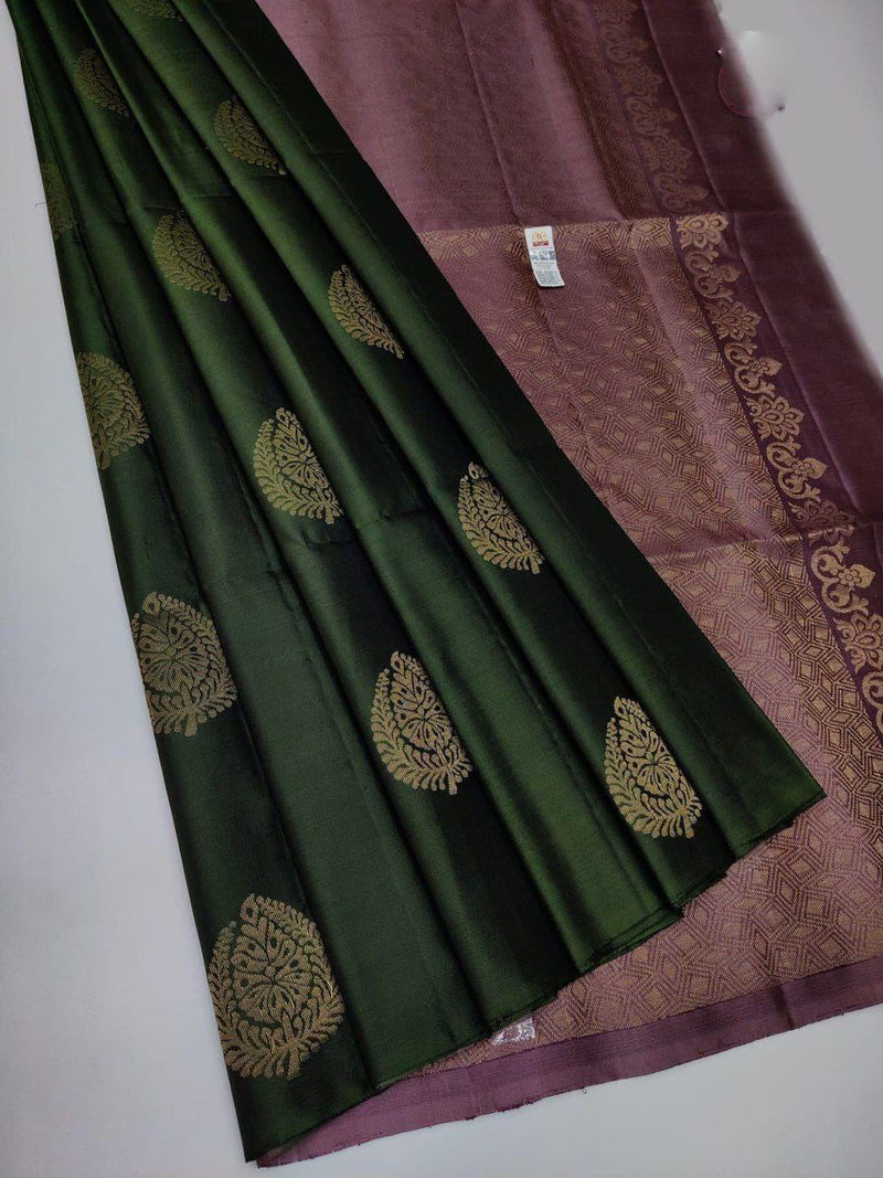 BEAUTIFUL RICH PALLU & JACQUARD WORK SOFT LICHI SILK SAREE COLLECTION BY KUALA COLLECTION