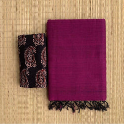  Arresting Purple Colour Traditional Looking Chanderi Cotton Saree-Purple-Cotton Saree Store