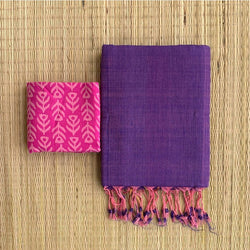 Desirable Purple Colour Traditional Looking Chanderi Cotton Saree-Purple-Cotton Saree Store