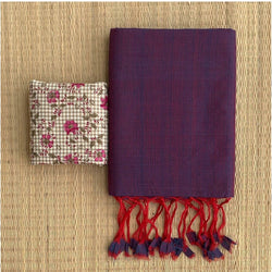  Elegant Purple Colour Traditional Looking Chanderi Cotton Saree-Purple-Cotton Saree Store