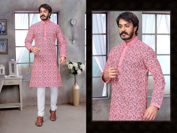 Alluring Pink Colored Kurta Pure Cottons Print