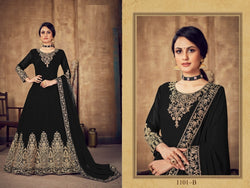 Fantastic Black Colored Anarkali Of Coding Work