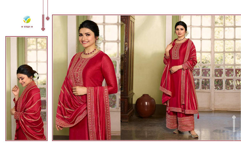 Rose Red Colored Beautiful Silk Georgette Anarkali