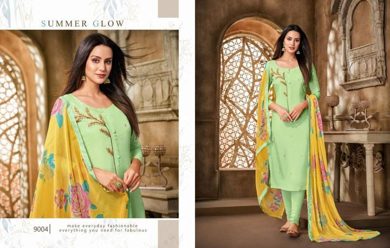 Delightful Lime Colored Kurti With Chiffon Print