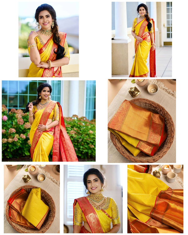 BEAUTIFUL RICH PALLU & JACQUARD WORK ON ALL OVER THE SAREE.