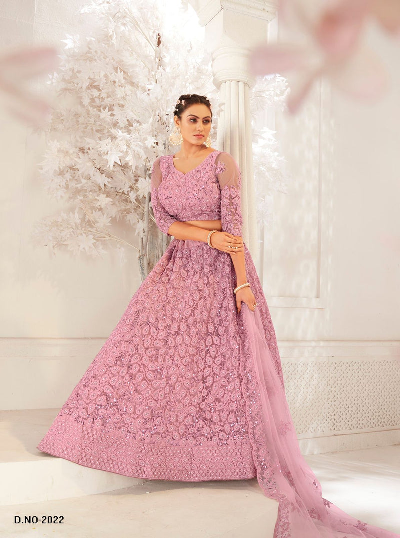 Beautiful Pink Coloured Designs, Embroidery & Full Of Diamonds & Zarkan